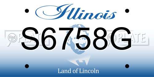 S6758G Illinois License Plate