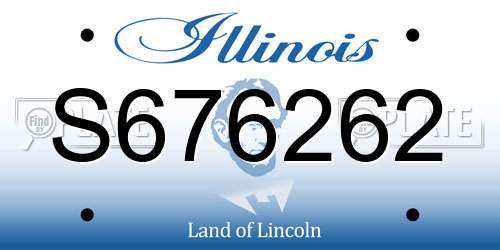 S676262 Illinois License Plate