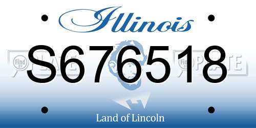 S676518 Illinois License Plate
