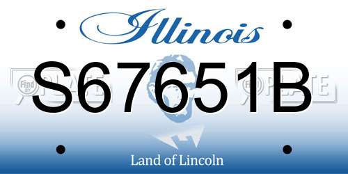 S67651B Illinois License Plate