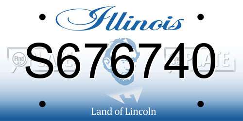 S676740 Illinois License Plate