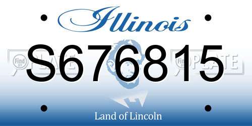 S676815 Illinois License Plate