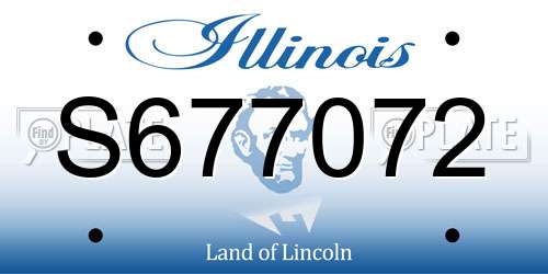 S677072 Illinois License Plate