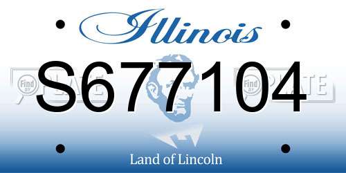S677104 Illinois License Plate