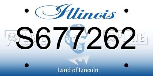 S677262 Illinois License Plate