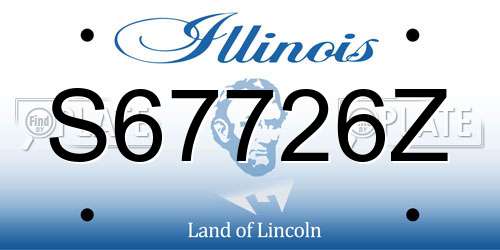 S67726Z Illinois License Plate