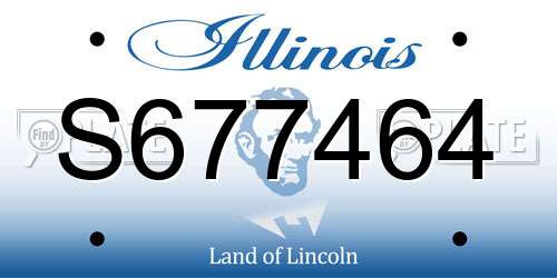 S677464 Illinois License Plate