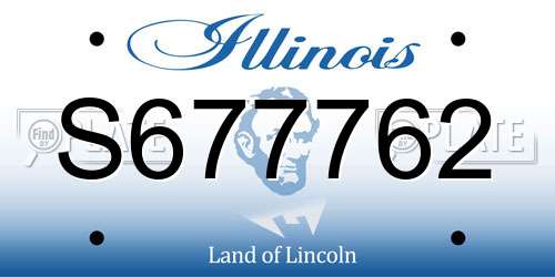 S677762 Illinois License Plate