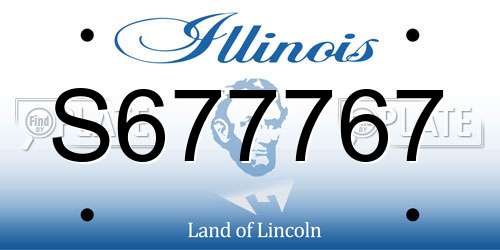 S677767 Illinois License Plate