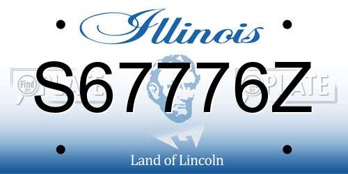 S67776Z Illinois License Plate