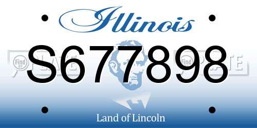 S677898 Illinois License Plate