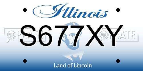 S677XY Illinois License Plate