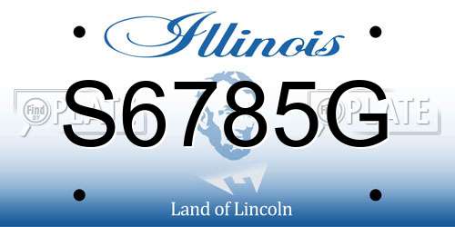 S6785G Illinois License Plate