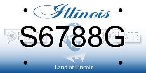 S6788G Illinois License Plate