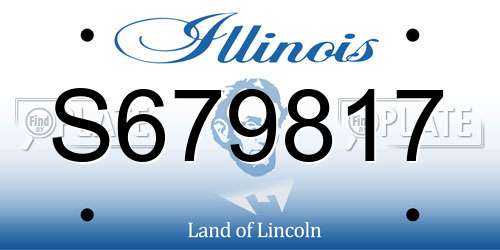 S679817 Illinois License Plate