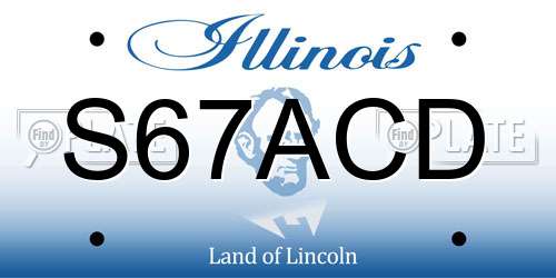 S67ACD Illinois License Plate