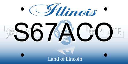 S67ACO Illinois License Plate