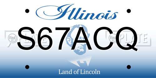 S67ACQ Illinois License Plate