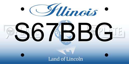 S67BBG Illinois License Plate