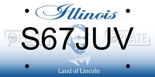 S67JUV Illinois License Plate