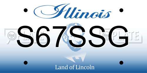 S67SSG Illinois License Plate