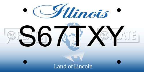 S67TXY Illinois License Plate