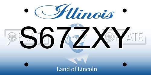 S67ZXY Illinois License Plate