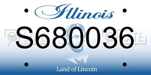 S680036 Illinois License Plate