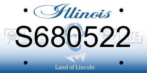 S680522 Illinois License Plate