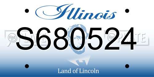 S680524 Illinois License Plate