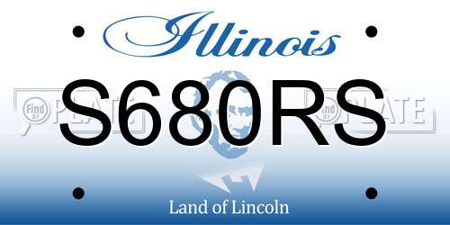 S680RS Illinois License Plate