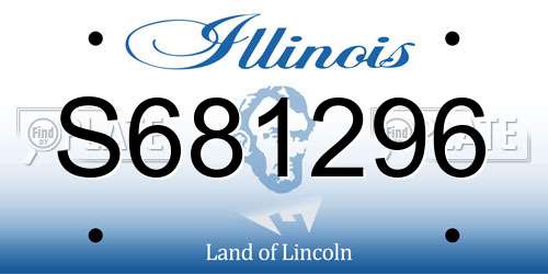 S681296 Illinois License Plate