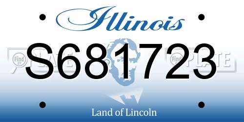 S681723 Illinois License Plate