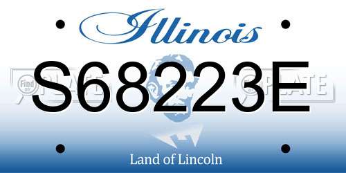 S68223E Illinois License Plate