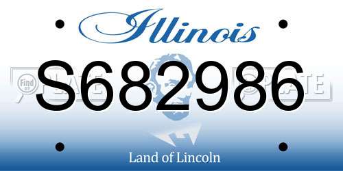 S682986 Illinois License Plate