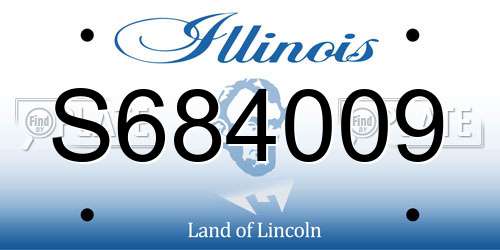 S684009 Illinois License Plate