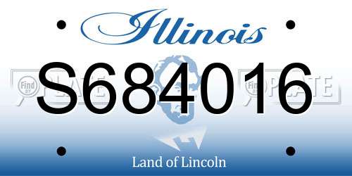S684016 Illinois License Plate