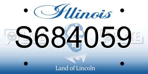 S684059 Illinois License Plate