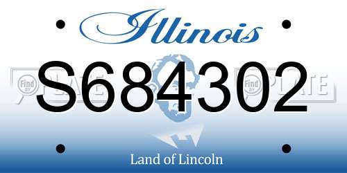 S684302 Illinois License Plate