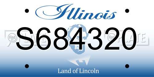 S684320 Illinois License Plate