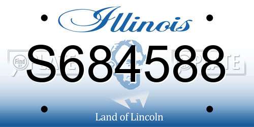 S684588 Illinois License Plate
