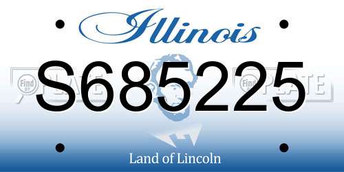 S685225 Illinois License Plate