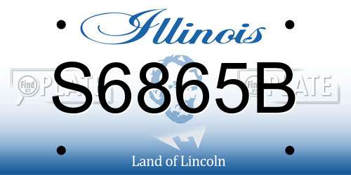 S6865B Illinois License Plate