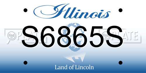 S6865S Illinois License Plate