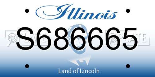 S686665 Illinois License Plate