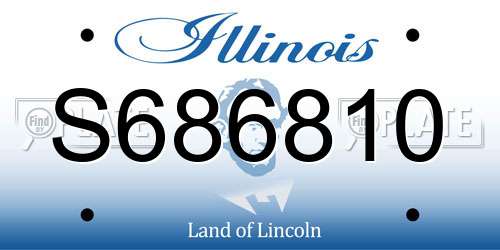 S686810 Illinois License Plate