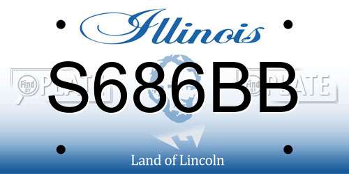 S686BB Illinois License Plate