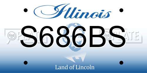 S686BS Illinois License Plate