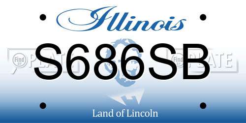 S686SB Illinois License Plate