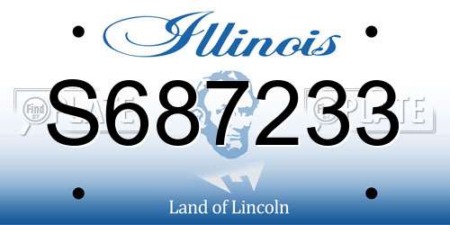 S687233 Illinois License Plate